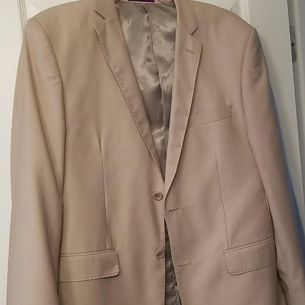 40 R Tan Suit Jacket Vinci
